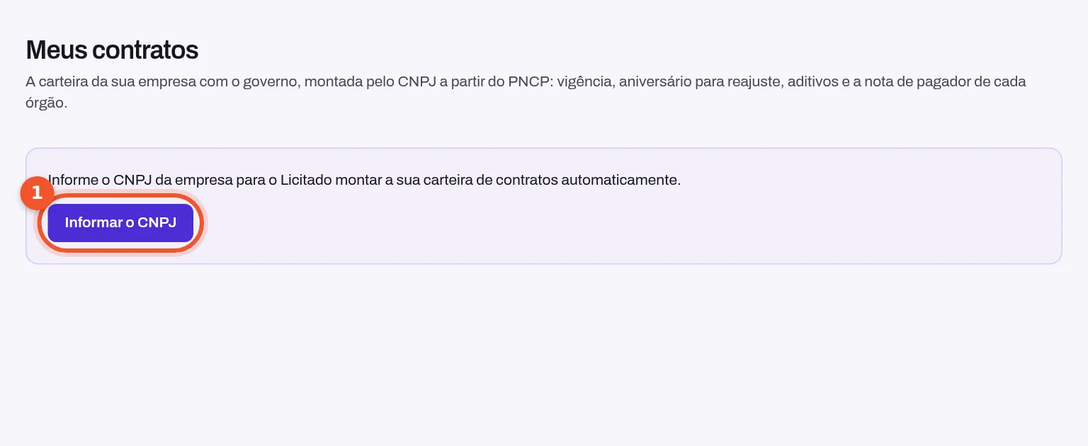 Meus contratos no Licitado com os contratos vigentes e o que vence em breve